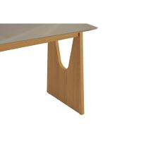 Mesa De Sala Jantar Mila Premium Madeira Maciça C- Tampo Madeirado C- Vidro 120x80cm Carvalho-freijo Bronze - Kappesberg - 6