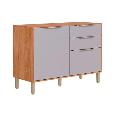 Balcão De Cozinha C- Tampo Esplêndida C- 2 Portas E 2 Gavetas 120cm Cinamomo-platina - Mgm