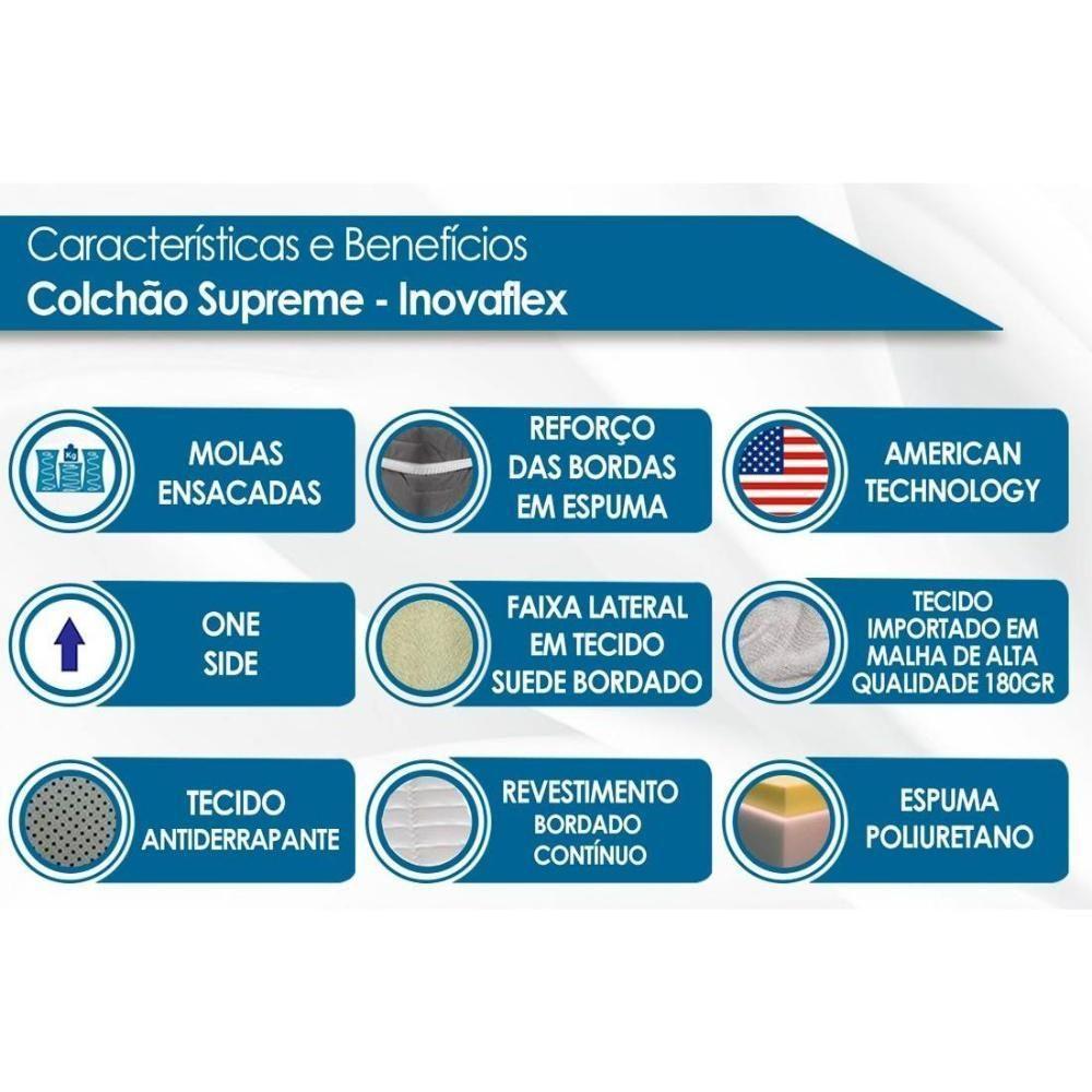 Colchão Queen Molas Ensacadas Masterpocket Supreme (158x198x25) - Inovaflex - 8