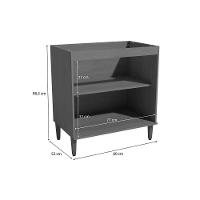 Balcão De Cozinha Linna T721 C- 2 Portas S- Tampo 80cm Canela-off White - Kappesberg - 3