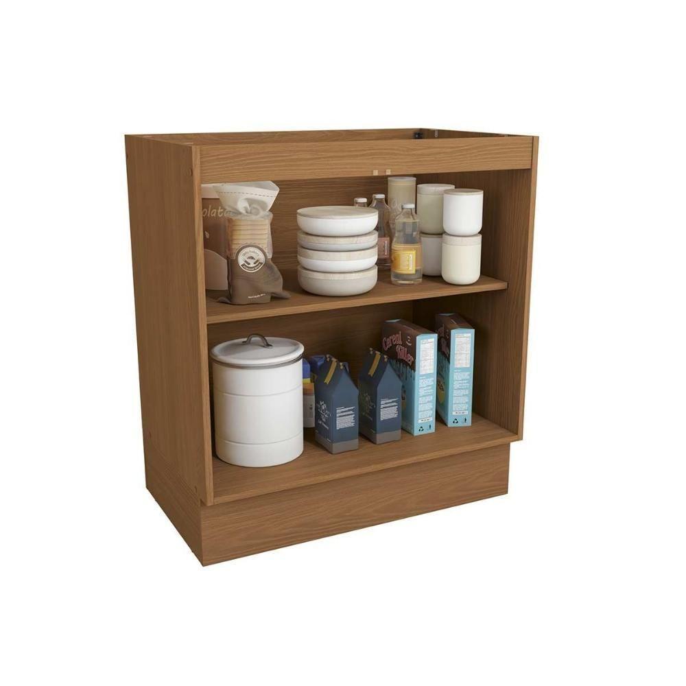 Balcão De Cozinha Vibra T624 C- 2 Portas S- Tampo 80cm Canela Lacca - Kappesberg - 3