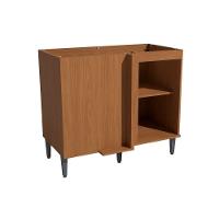 Balcão De Cozinha Canto Reto Linna T723 C- 1 Porta S- Tampo 98cm Canela-grafite - Kappesberg