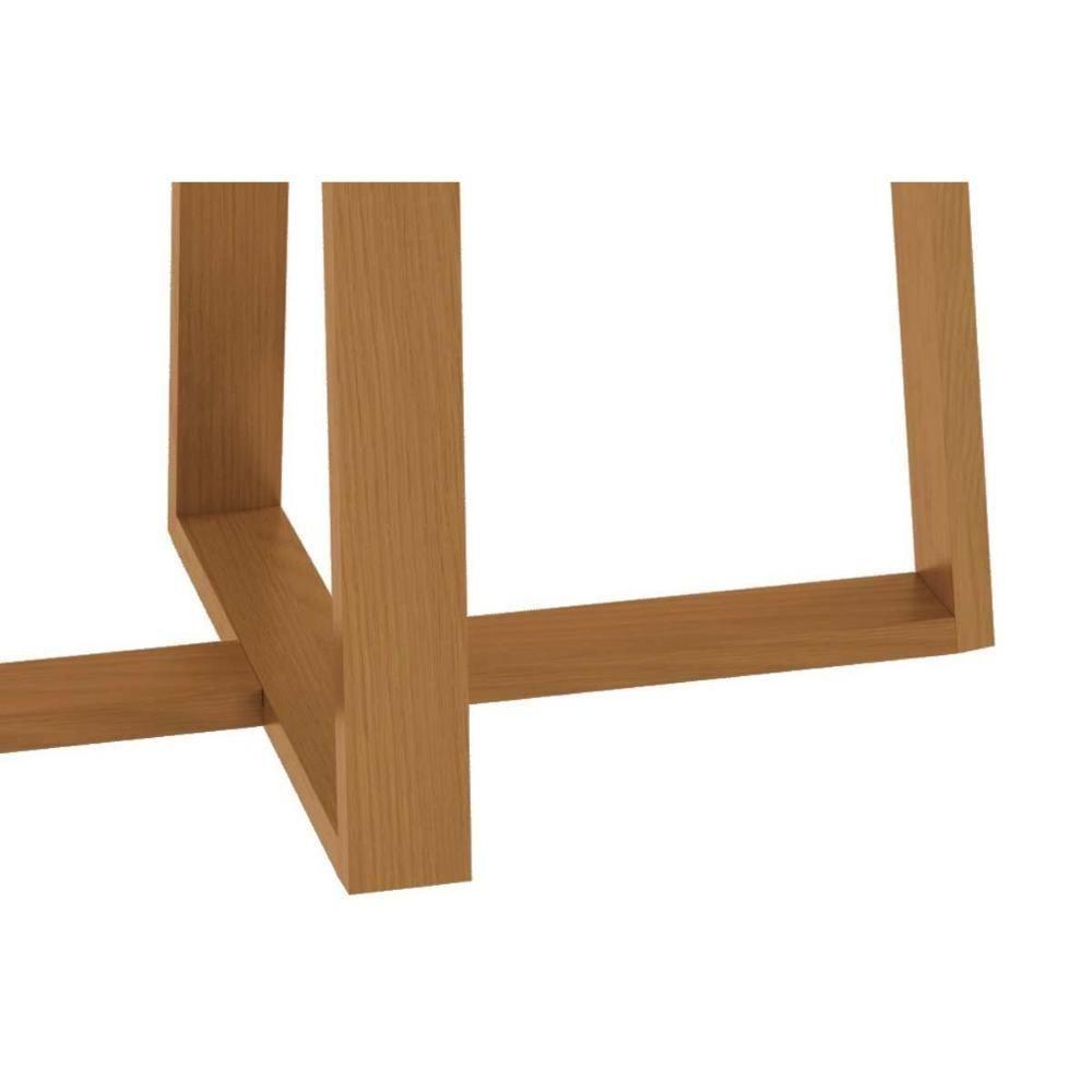 Mesa De Sala Jantar Elma Premium Madeira Maciça C- Tampo Madeirado C- Vidro 180x105cm Carvalho-off White - Kappesberg - 6