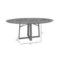 Mesa De Sala Jantar Elma Premium Madeira Maciça C- Tampo Madeirado C- Vidro 180x105cm Carvalho-off White - Kappesberg - 2