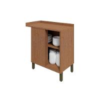 Balcão De Cozinha C- Tampo Canto Syrah C- 1 Porta 48cm Amendoa-grafite - Ronipa - 6