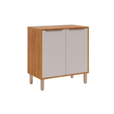 Balcão De Cozinha C- Tampo Brilhante C- 2 Portas 80cm Cinamomo-off White - Mgm