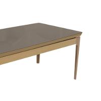 Mesa De Sala Jantar Mira Madeira Maciça C- Tampo Madeirado C- Vidro 200x100cm Carvalho-off White - Kappesberg - 6