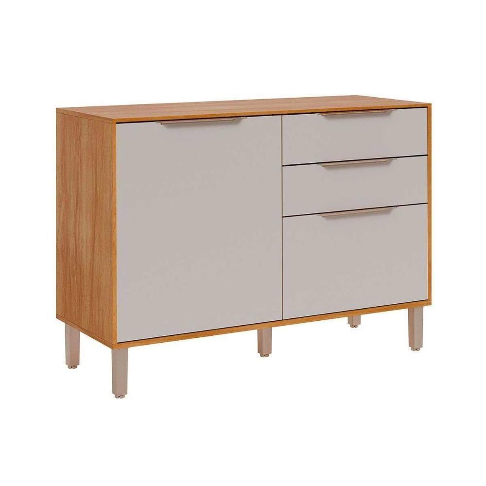 Balcão De Cozinha C- Tampo Celeste C- 2 Portas E 2 Gavetas 120cm Cinamomo-off White - Mgm - 1