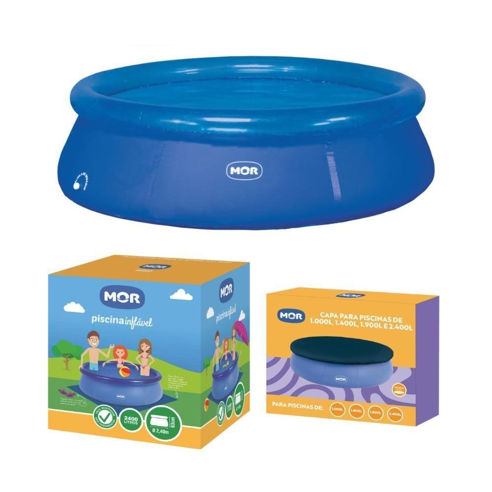 Piscina Inflável 2400 Litros Redonda Splash Fun Com Capa Mor - 1