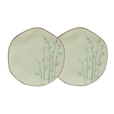 Conjunto 2 Pratos Rasos 27,5 Cm Ryo Bambu Porcelana Oxford