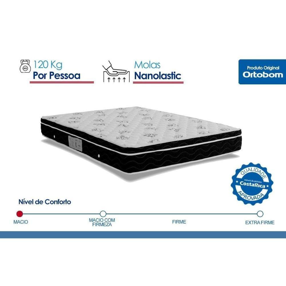 Conjunto Box King: Colchão Molas Ortobom Nanolastic Physical+base Crc Suede Black (186x198) - 4