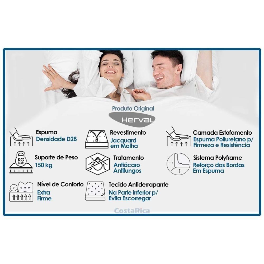 Cama Box Baú Casal: Colchão Anatômico Herval Ag65 Frontier + Base Crc Linhão White (138x188) - 3