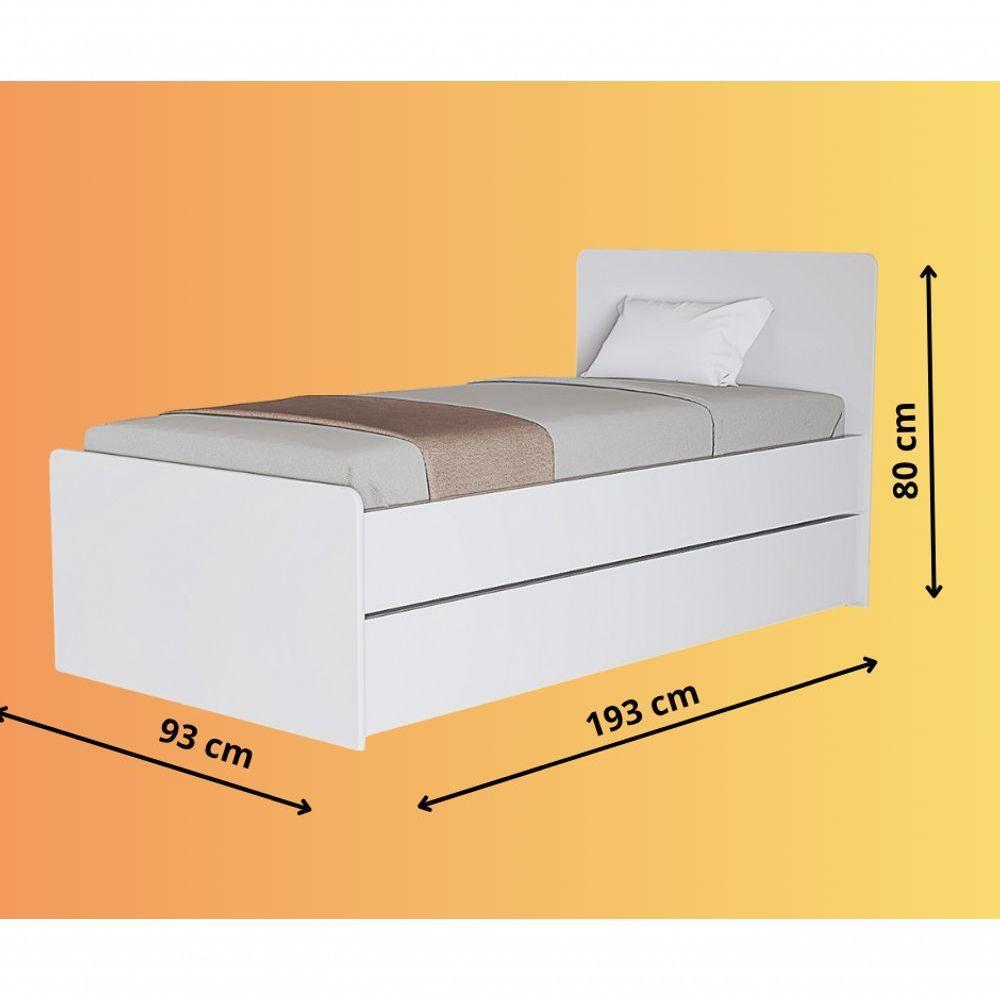 Bicama Solteiro Com Cama Auxiliar Segura Para Quarto Pequeno - 4