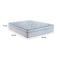 Cama Box Queen 158 Tecido Sintético Preto Com Colchão Toronto Molas Ensacadas Branco D33 - 2