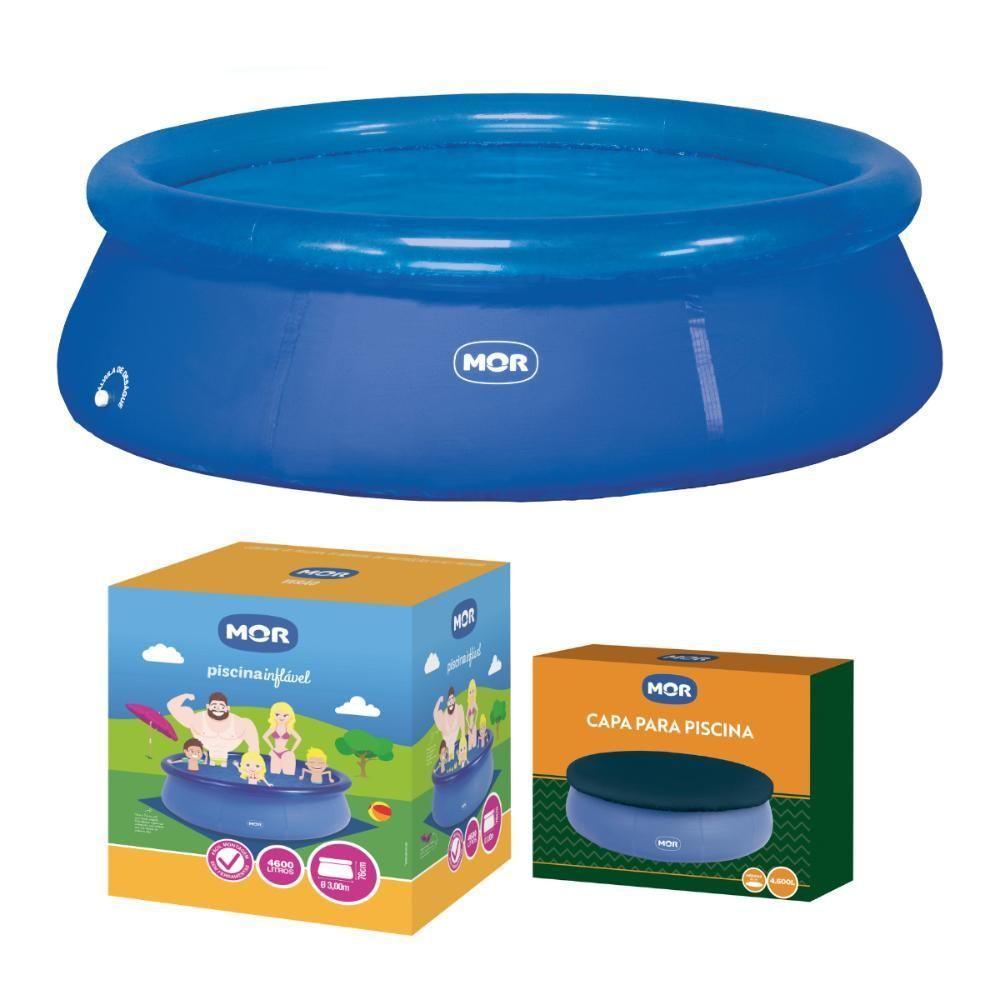 Piscina Inflável 4600 Litros Redonda Splash Fun Com Capa Mor - 1