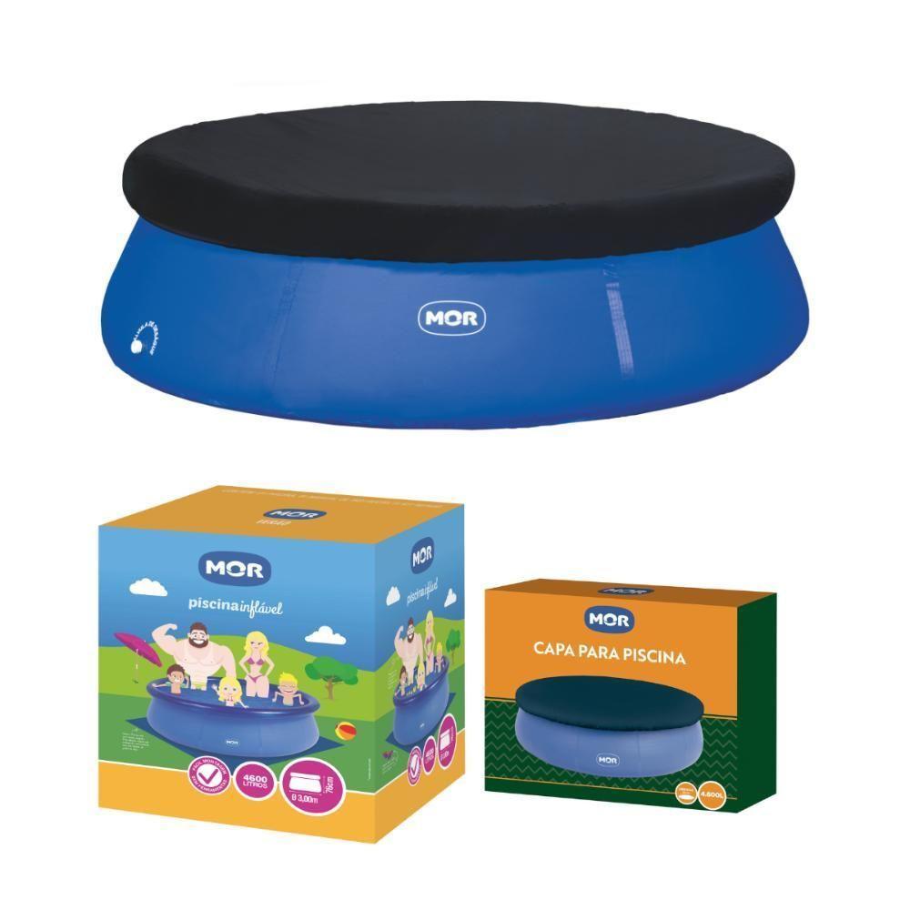 Piscina Inflável 4600 Litros Redonda Splash Fun Com Capa Mor - 3