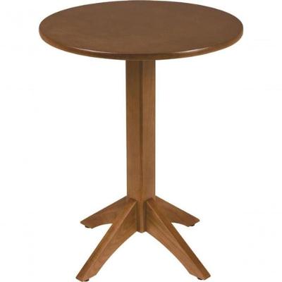 Mesa De Madeira Tramontina London Redonda Em Tauarí Amêndoa 2 Lugares 60cm