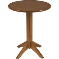 Mesa De Madeira Tramontina London Redonda Em Tauarí Amêndoa 2 Lugares 60cm - 1