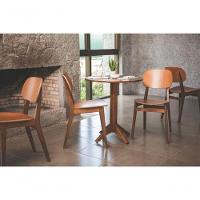 Mesa De Madeira Tramontina London Redonda Em Tauarí Amêndoa 2 Lugares 60cm - 2