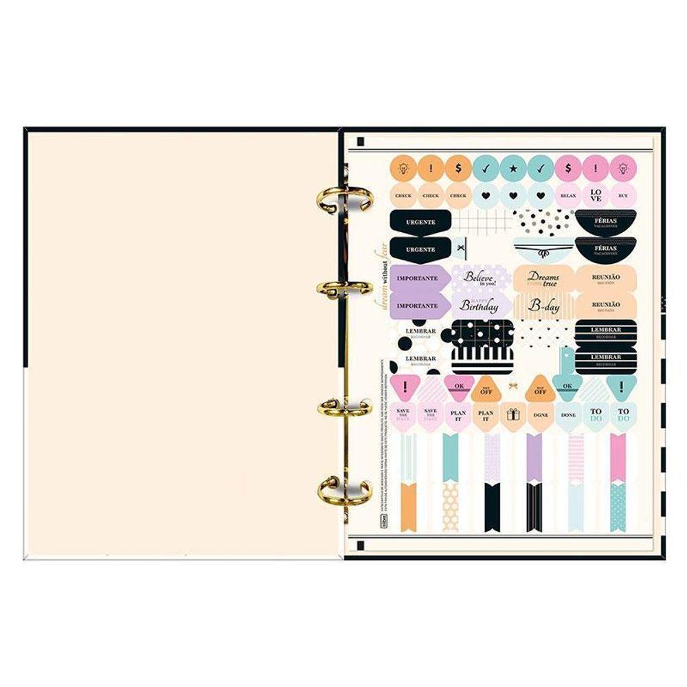 Fichário Caderno Argolado West Village 80 Folhas Branco E Preto - Tilibra - 2