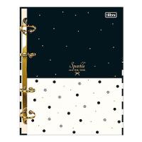 Fichário Caderno Argolado West Village 80 Folhas Branco E Preto - Tilibra - 1