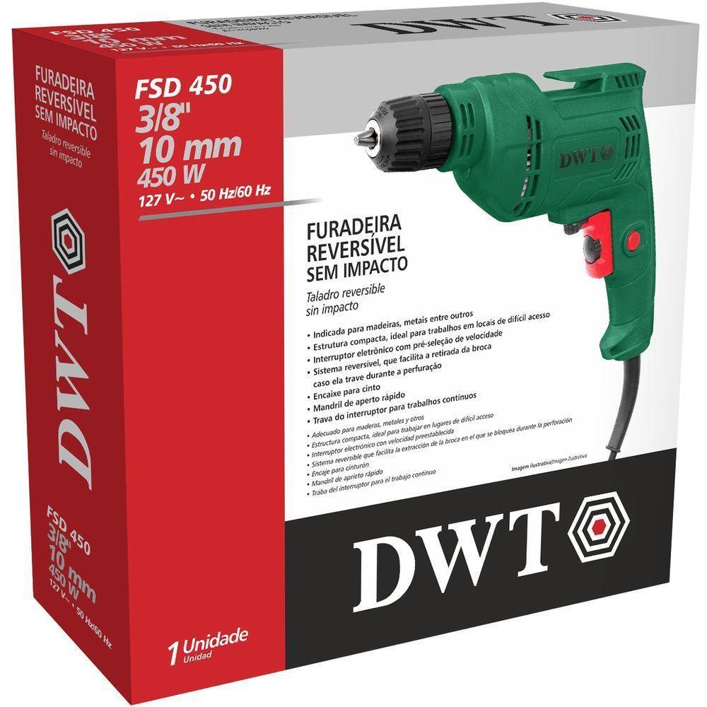 Furadeira Sem Impacto 3-8'' 450 W Fsd 450 Bm450 Dwt 110V - 2