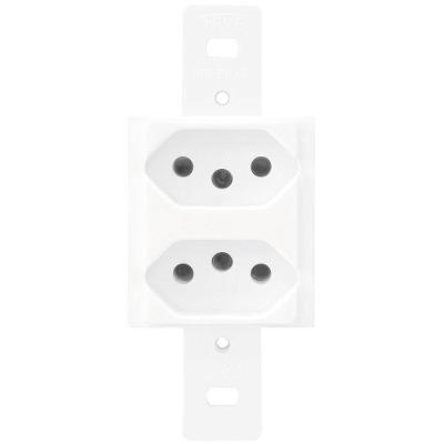 Modulo 2 Tomadas 2p+t 20a 250 Volts Blanc - 1338 - Fame 2 Tomadas 20a S-placa Blanc 1338 Fame