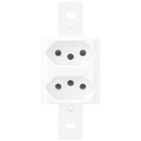 Modulo 2 Tomadas 2p+t 20a 250 Volts Blanc - 1338 - Fame 2 Tomadas 20a S-placa Blanc 1338 Fame - 1
