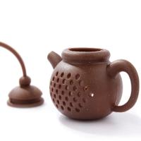 Infusor De Chá Mini Formato De Bule Peneira Filtro De Silicone Cesto Coador Premium - 2