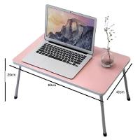 Mesa Notebook Rosa Suporte Dobrável Multiuso Bandeja Apoio Home Office Cama Sofá Estudos Articulada Portátil Base Em Madeira - 6