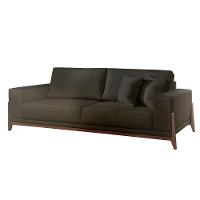 Sofá Fixo Magnus 4 Lugares Luxo 2,30m Castellar Móbile Veludo Chumbo - 1