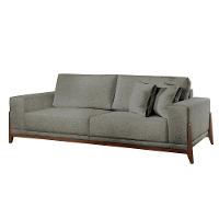 Sofá Fixo Magnus 4 Lugares Luxo 2,30m Castellar Móbile Linho Cinza - 1