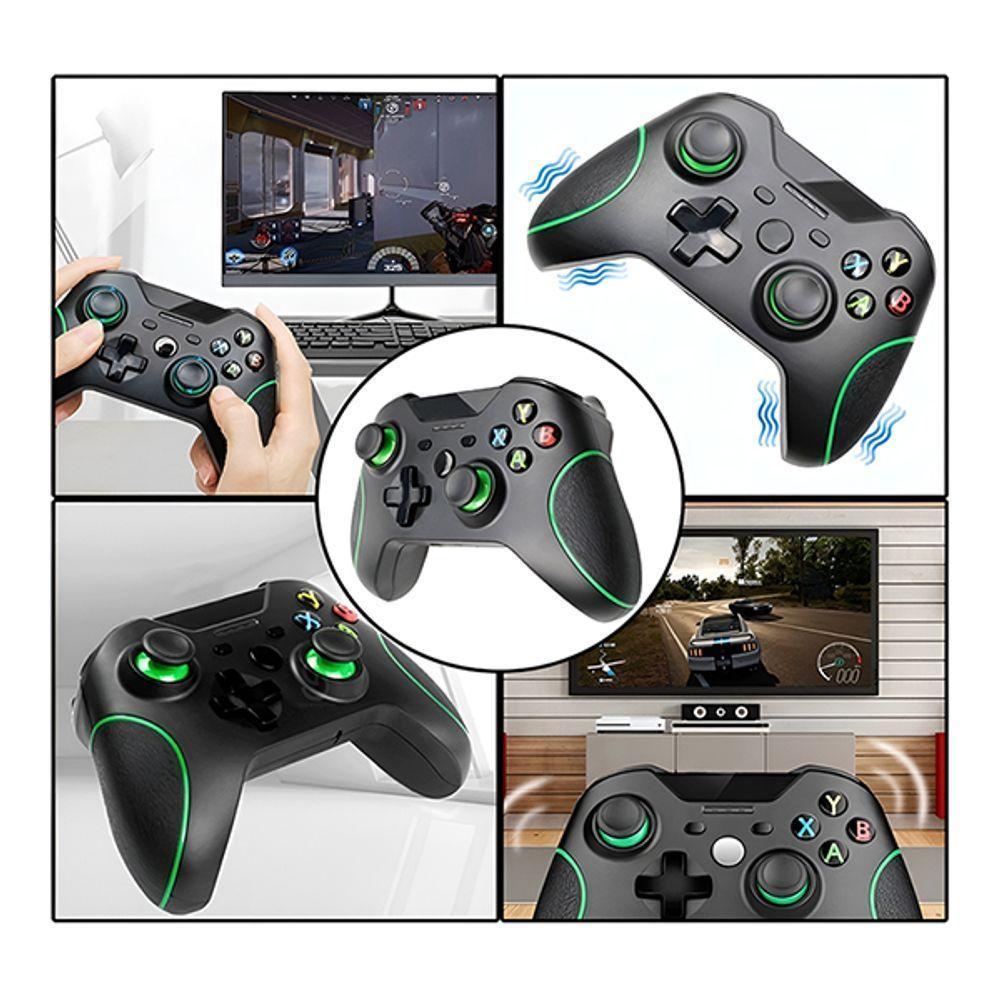 Joystick Sem Fio Controle Compatível Com Xbox One Pc E Cloud Gaming Cor Preto E Verde - 3