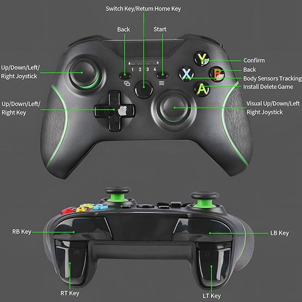 Joystick Sem Fio Controle Compatível Com Xbox One Pc E Cloud Gaming Cor Preto E Verde - 4