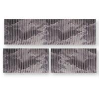 Kit 3 Peças Jogo Cozinha Passadeira Emborrachada Não Derrapa Mármore Preto - 2