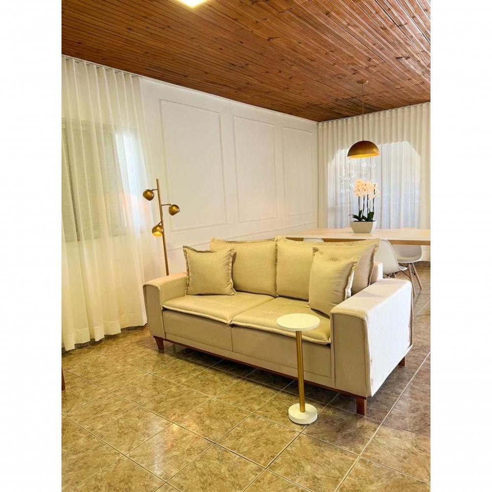 Sofá Fixo Aquiles 2 Lugares Luxo 1,60m Castellar Móbile Linho Bege Claro - 4