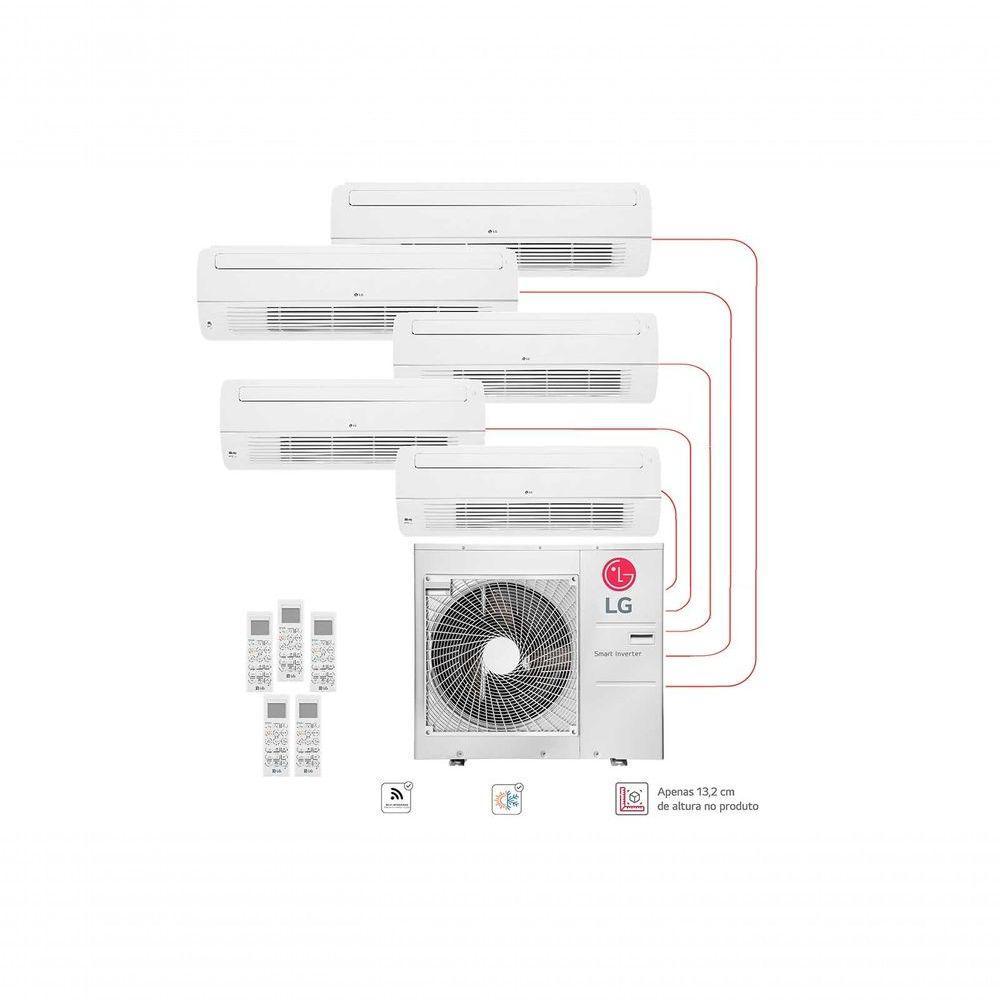 Ar Condicionado Multi Split Inverter 5 Ambientes (1via 3X 9.000BTUS, 2X 18.000BTUs) Quente/Frio WiFi Integrado 220V - 2