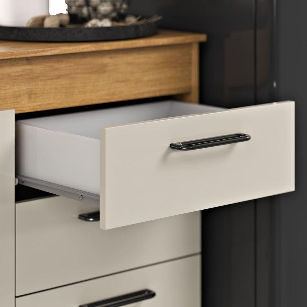 Armário De Cozinha Veneza Completa Com 2 Gavetas E 10 Portas Ripado Off - Maxi Do Brasil - 3