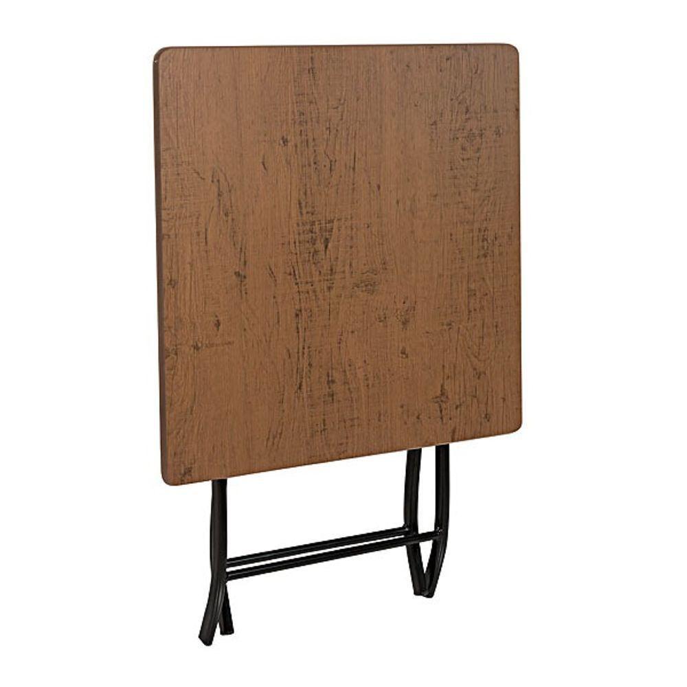 Jogo Mesa Imbuia Dobravel Com 4 Cadeiras Dobravel Caramelo - 2