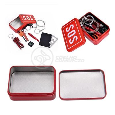 Mini Kit Sos Tz-02 Ferramentas De Sobrevivência Camping