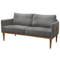 Sofá Namoradeira Milla Luxo Castellar Móbile Linho Cinza Linho Cinza - 1