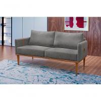 Sofá Namoradeira Milla Luxo Castellar Móbile Linho Cinza Linho Cinza - 4