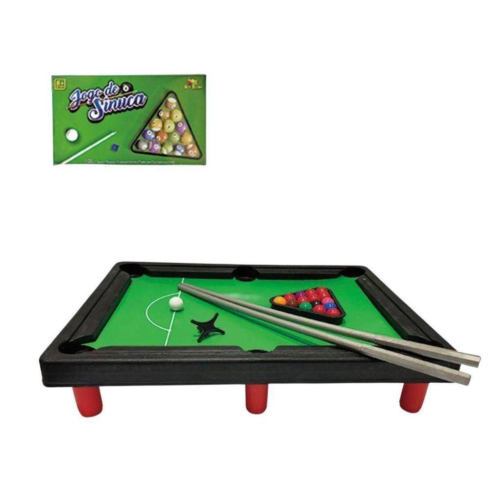 Jogo Bilhar Mesa Sinuca Snooker Brinquedo Completo 15 Peças - 1