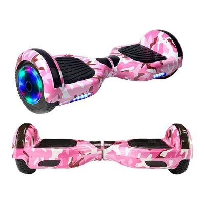 Hoverboard Infantil Skate Elétrico Led Rosa Camuflado