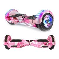 Hoverboard Infantil Skate Elétrico Led Rosa Camuflado - 8