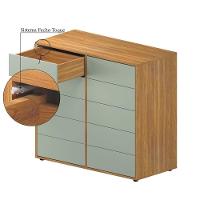 Cômoda Dieci 10 Gavetas Mdp 15 Mm Corrediça Telescópica + Fecho Toque Freijó-Verde - 2