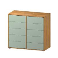 Cômoda Dieci 10 Gavetas Mdp 15 Mm Corrediça Telescópica + Fecho Toque Freijó-Verde - 5