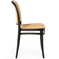 Cadeira Em Polipropileno Com Assento E Encosto Com Relevo Estilo Palha Roma Preto