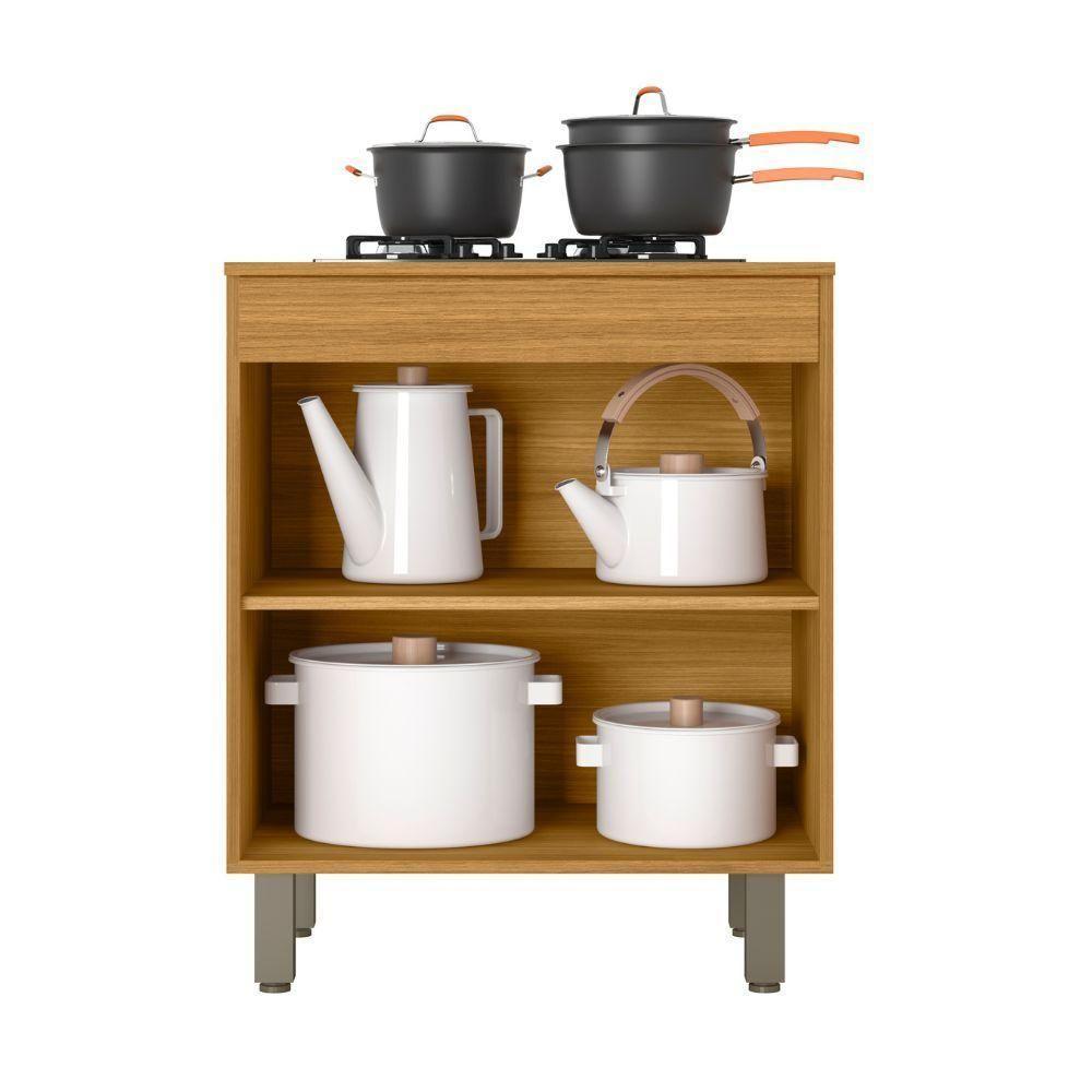 Balcão De Cozinha 2 Portas Malta Freijó-off White Poliman Móveis - 3