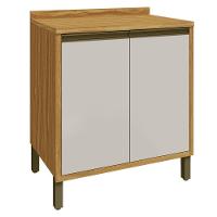 Balcão De Cozinha 2 Portas Amendoa-off White Tempranillo Móveis Ronipa - 3